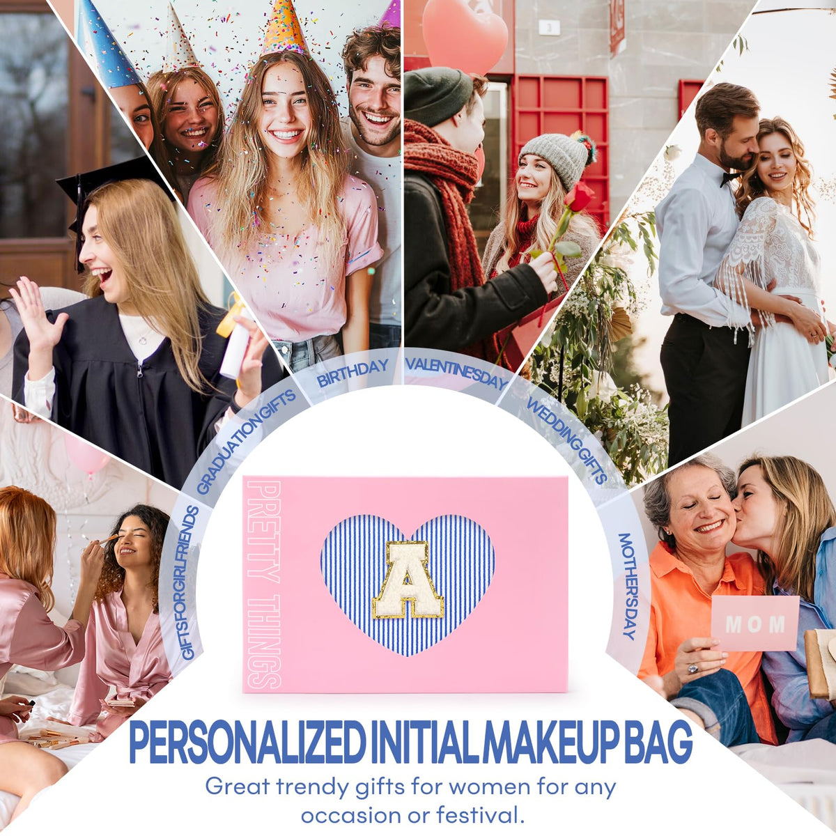 mibasies Initial Makeup Bags packaging view