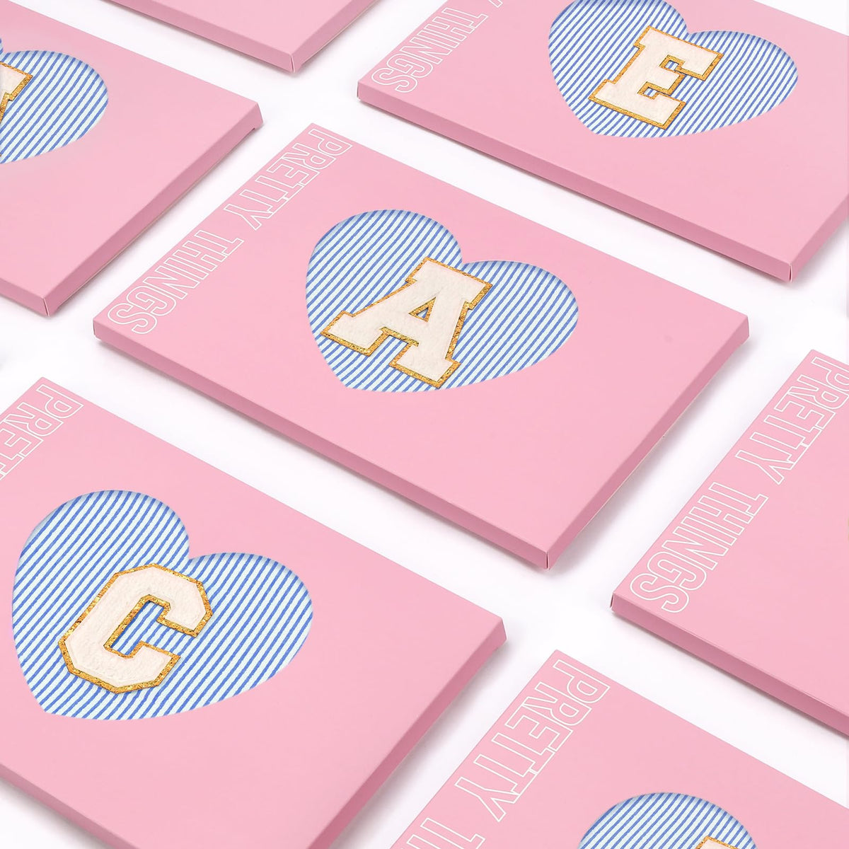 mibasies Initial Makeup Bags showing alphabet letters