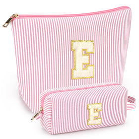 mibasies light pink personalized makeup bag front view