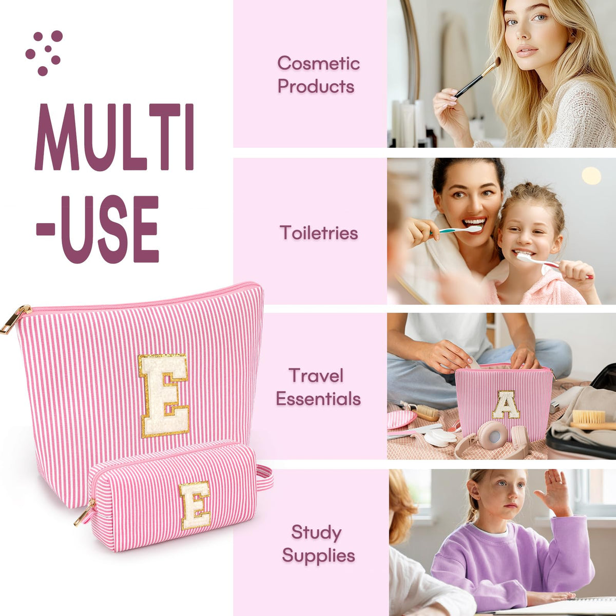 mibasies yellow travel makeup bag compact size