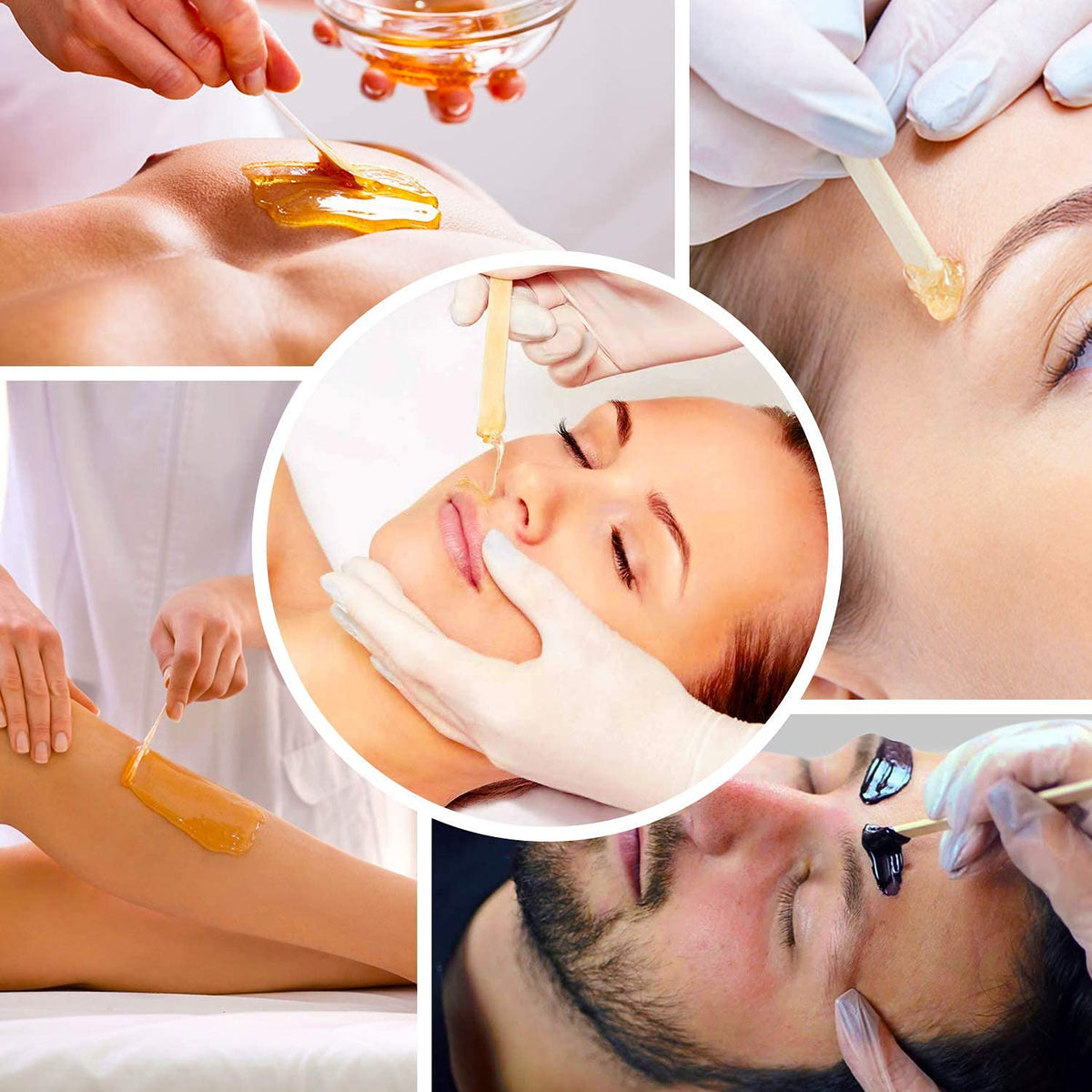 Mibly wooden wax sticks for lip waxing
