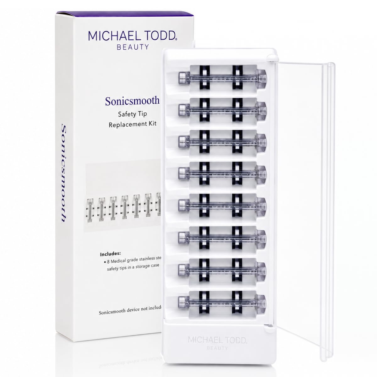 MICHAEL TODD dermaplaning blade refills 8-pack front view