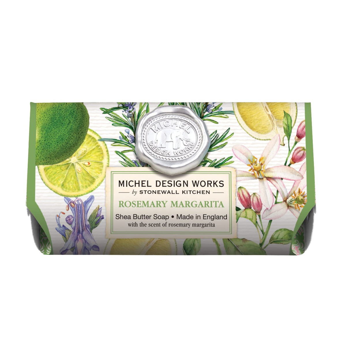 Michel Design Works Large Bath Soap Bar Rosemary Margarita front view