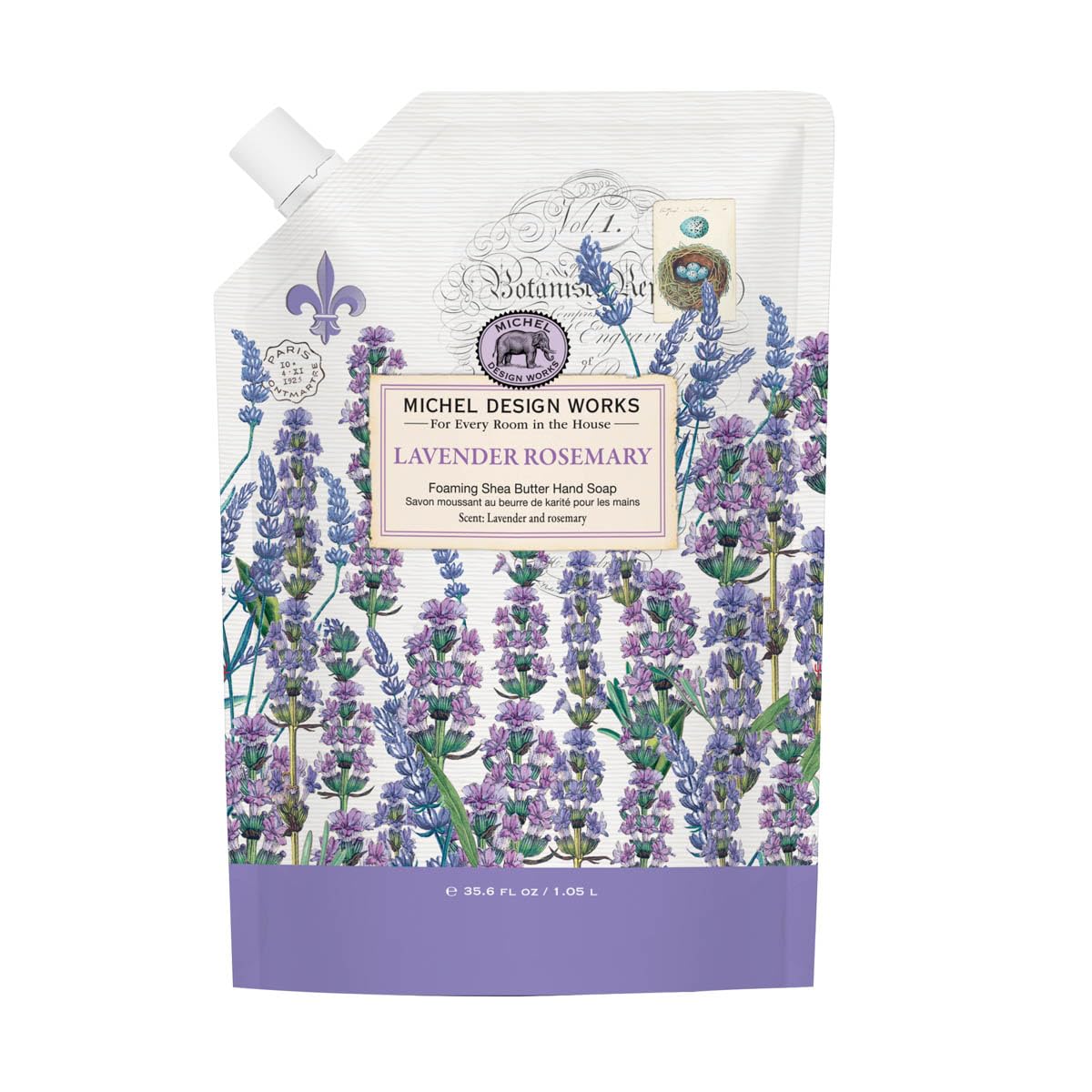Michel Design Works Lavender Rosemary Foaming Hand Soap Refill front view