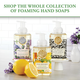 Michel Design Works Lemon Basil Foaming Hand Soap side view