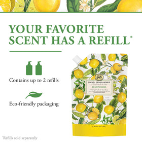 Michel Design Works Lemon Basil Foaming Hand Soap with citrus notes