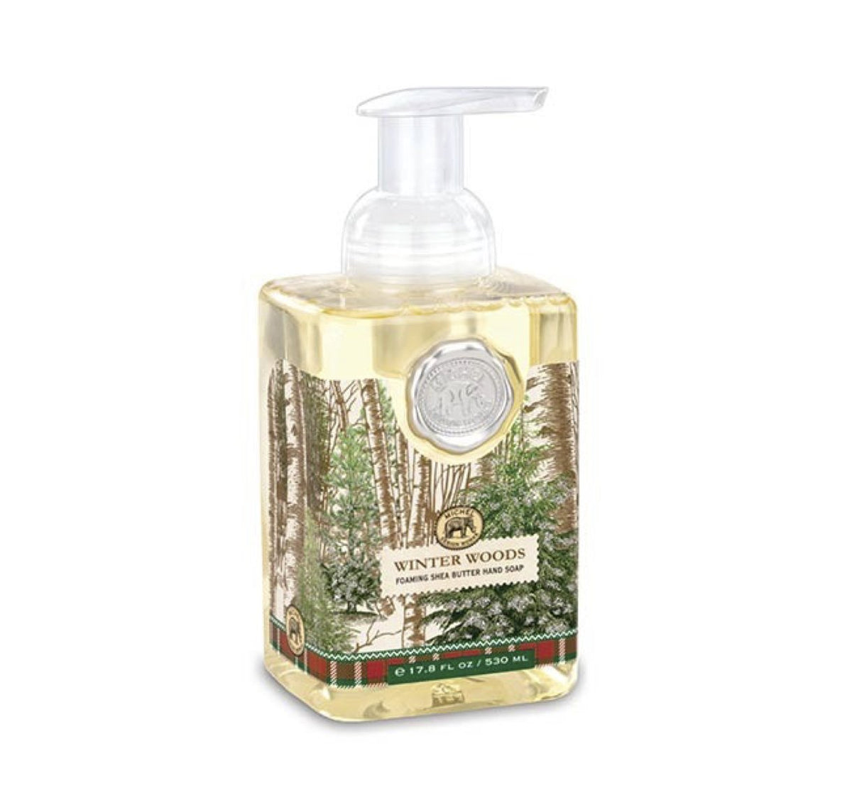 Michel Design Works Winter Woods foaming hand soap in elegant square container