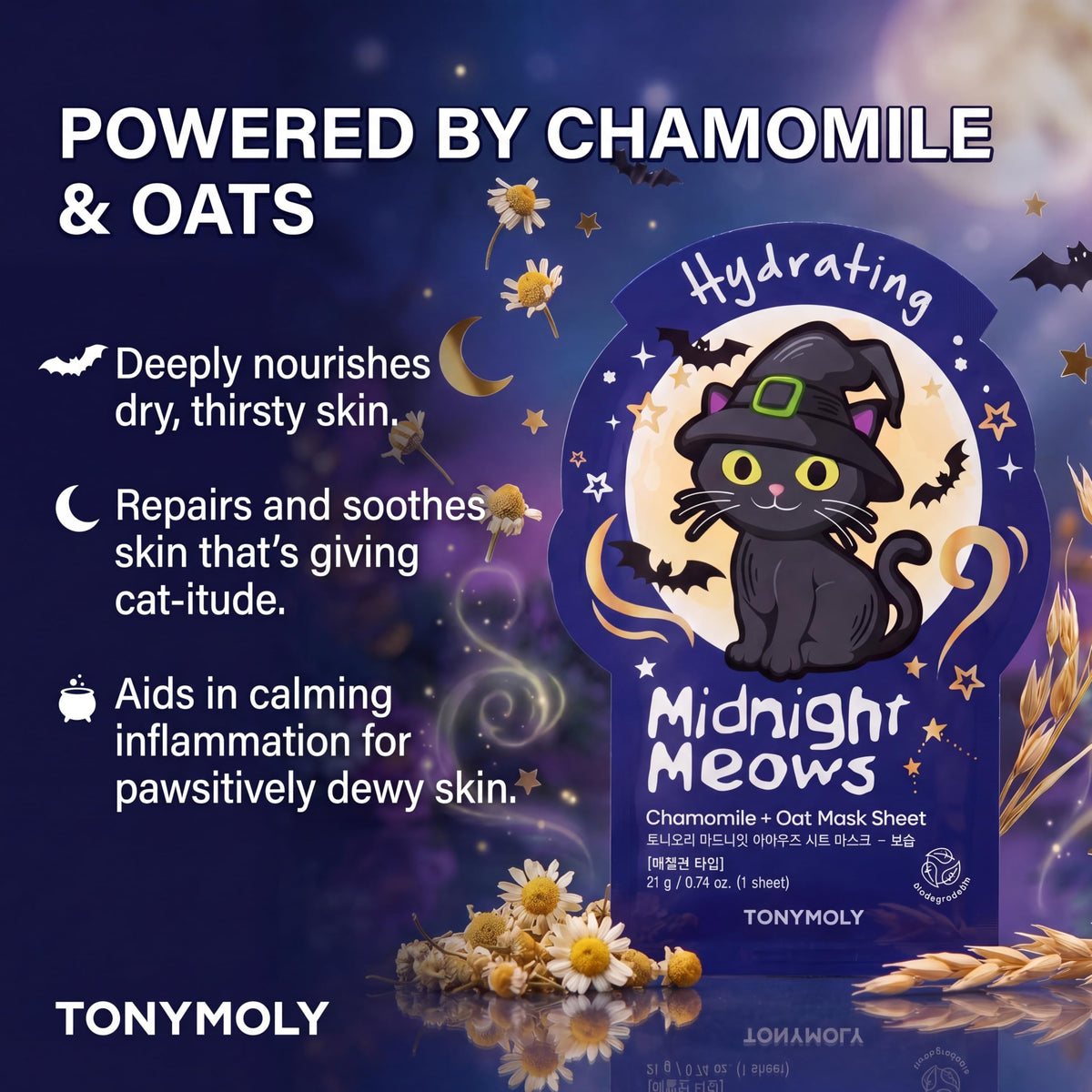 Midnight Meows mask from TONYMOLY Halloween Sheet Masks