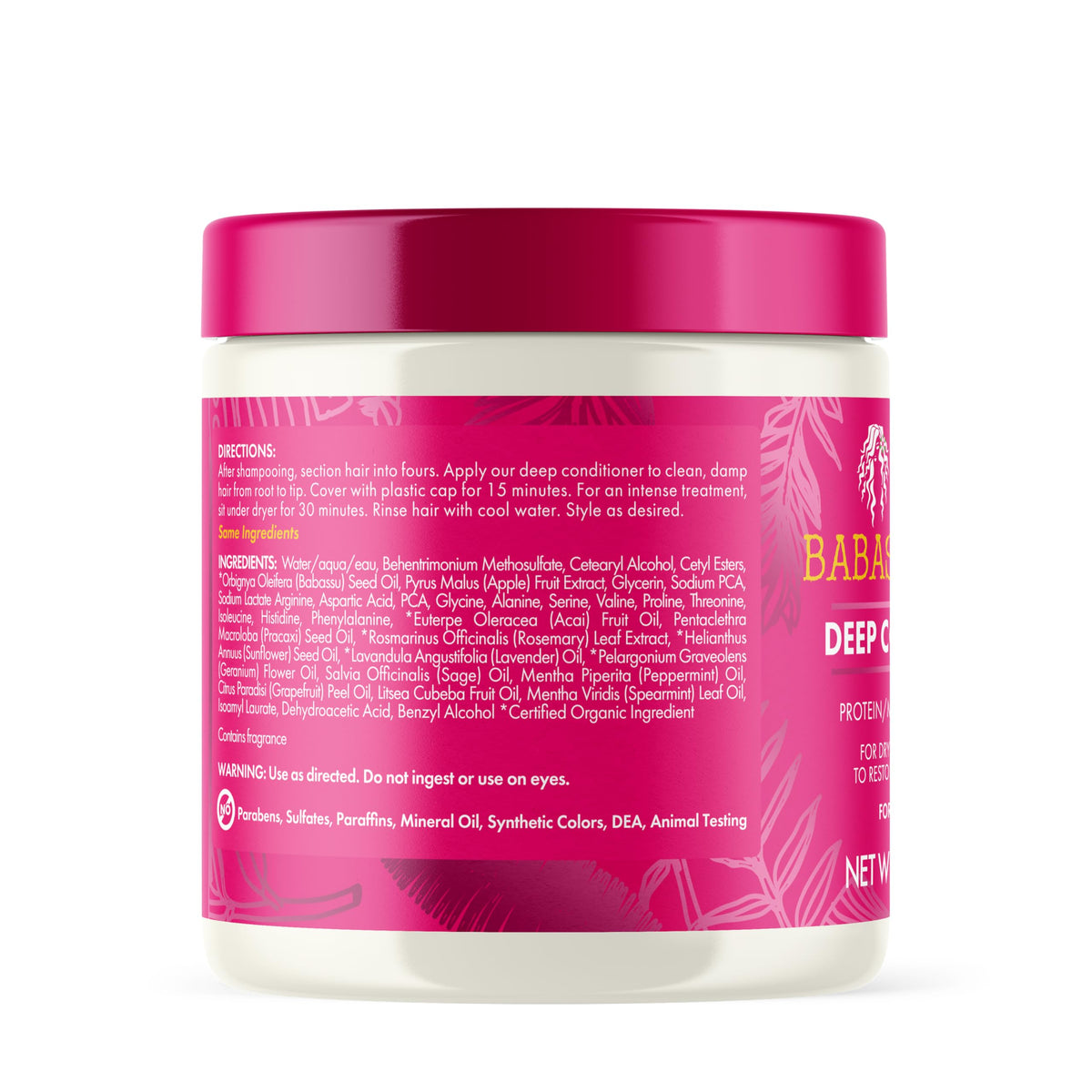 Mielle Organics Babassu & Mint Deep Conditioner with mint leaves