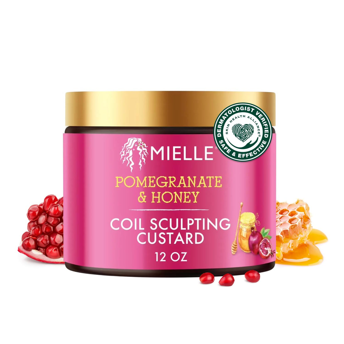 Mielle Organics Pomegranate & Honey Curl Cream 12 oz front view
