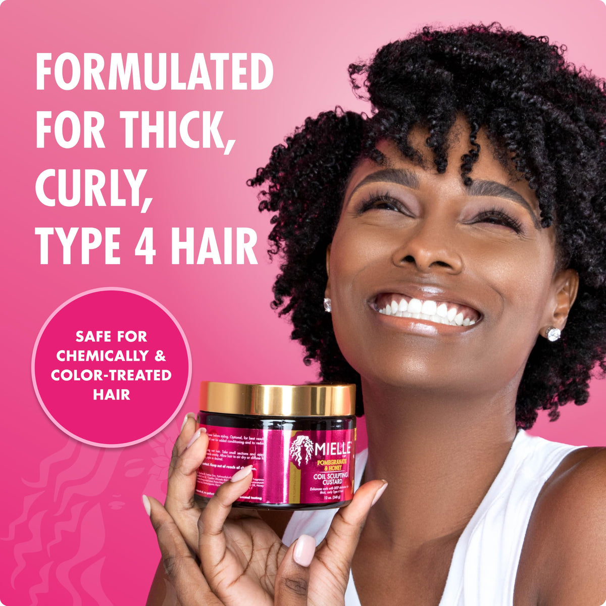 Mielle Organics Pomegranate & Honey Curl Cream 12 oz texture close-up