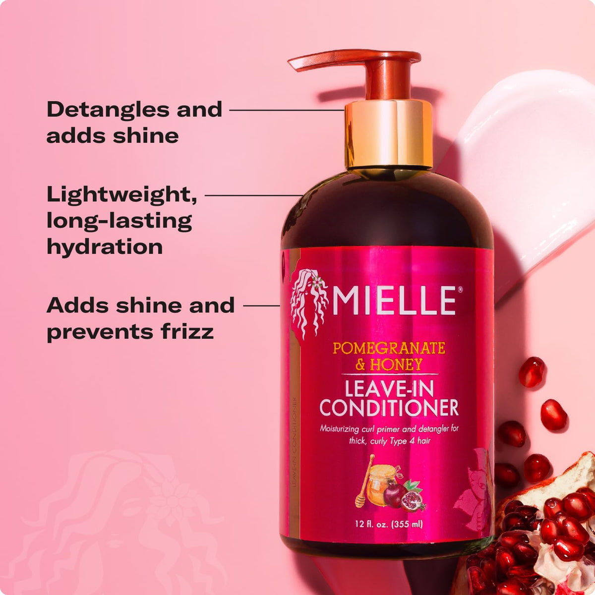 Mielle Organics Pomegranate & Honey Leave-In Conditioner with pomegranate and honey