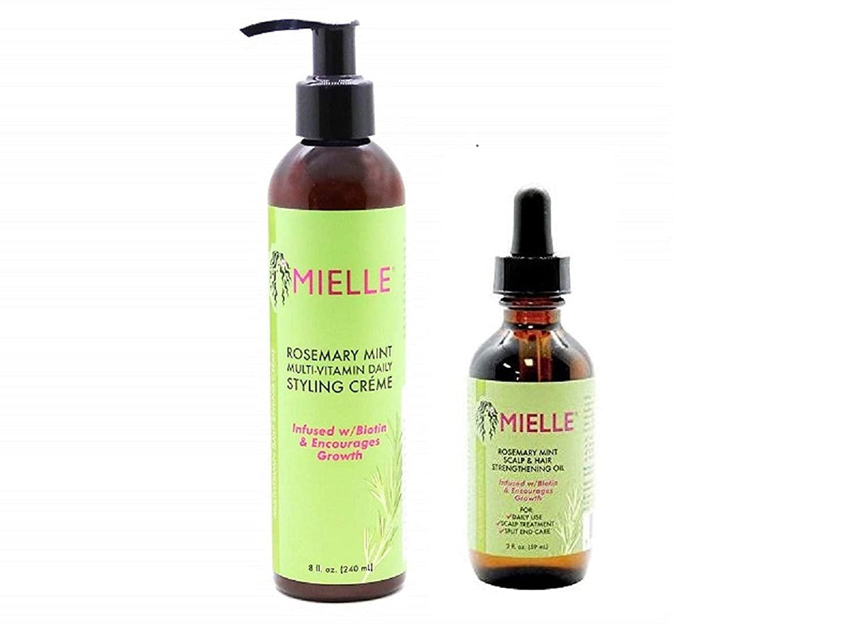 Mielle Organics Rosemary Mint Creme front view with packaging