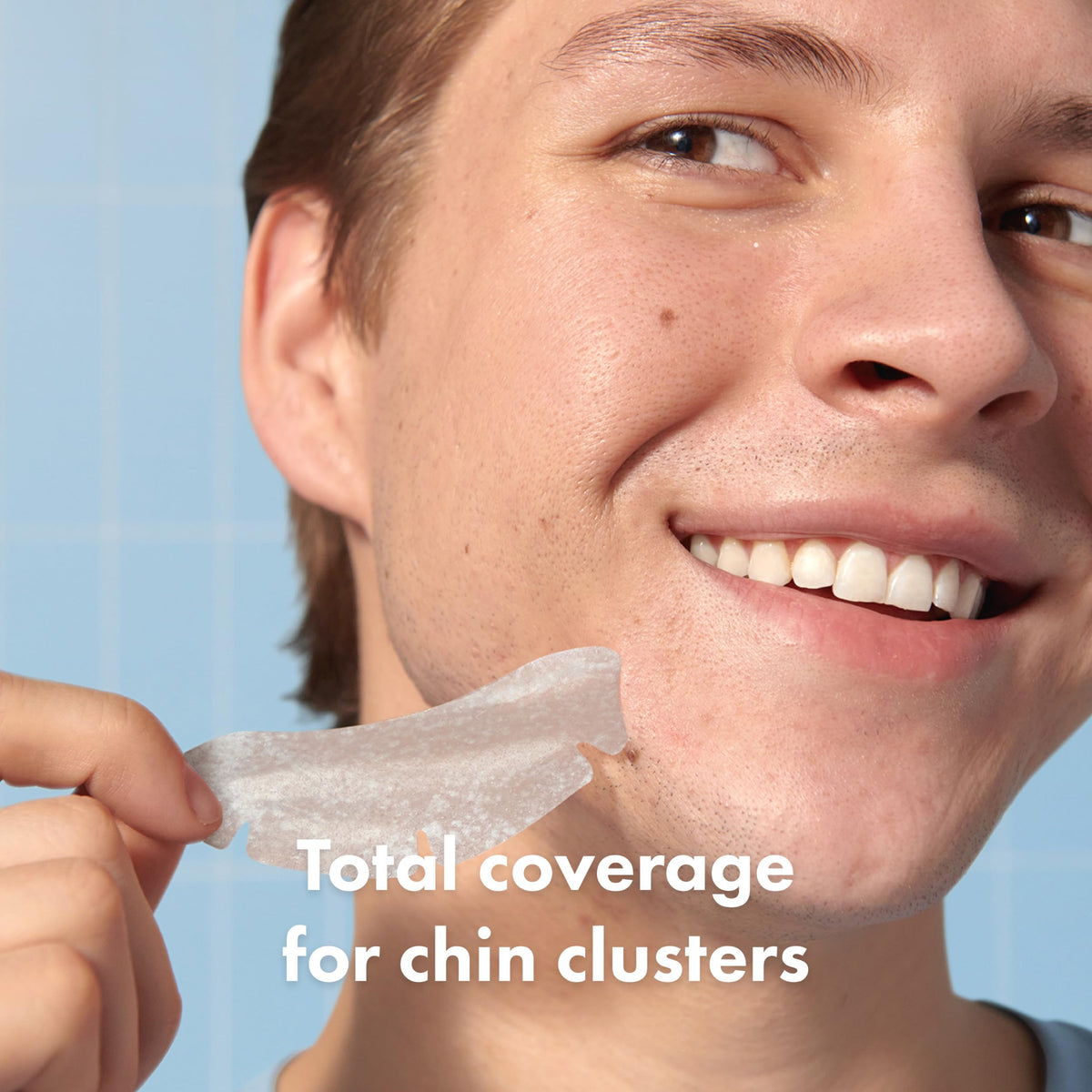 Mighty Patch Chin Acne Pimple Patch close-up on skin