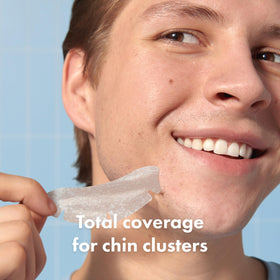 Mighty Patch Chin Acne Pimple Patch close-up on skin
