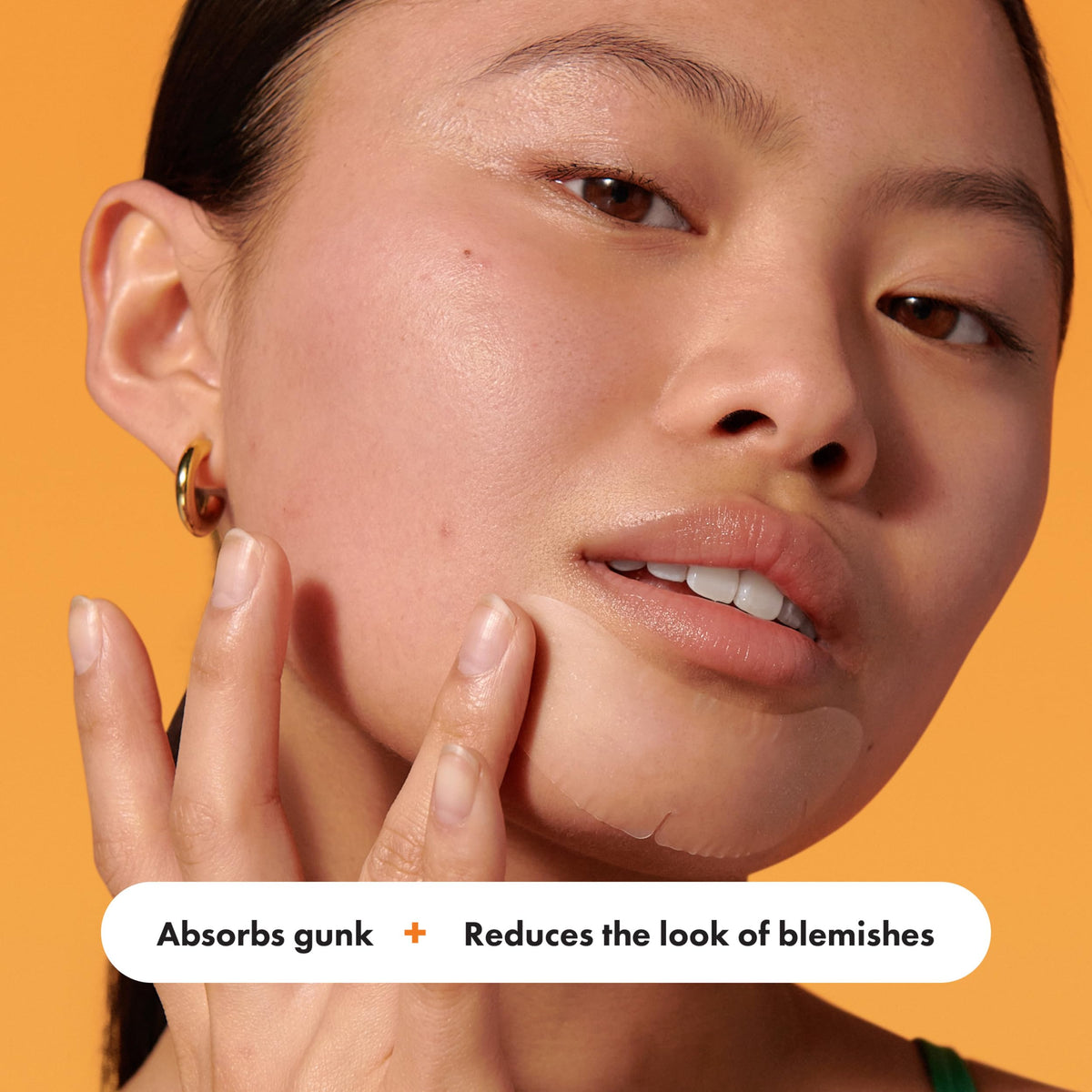 Mighty Patch Chin Acne Pimple Patch in use during the day