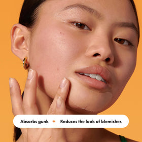 Mighty Patch Chin Acne Pimple Patch in use during the day