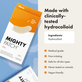 Mighty Patch Chin Acne Pimple Patch with instructions