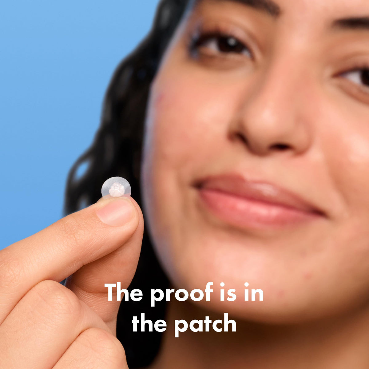Mighty Patch Mini Invisible+ Acne Pimple Patch applied on skin