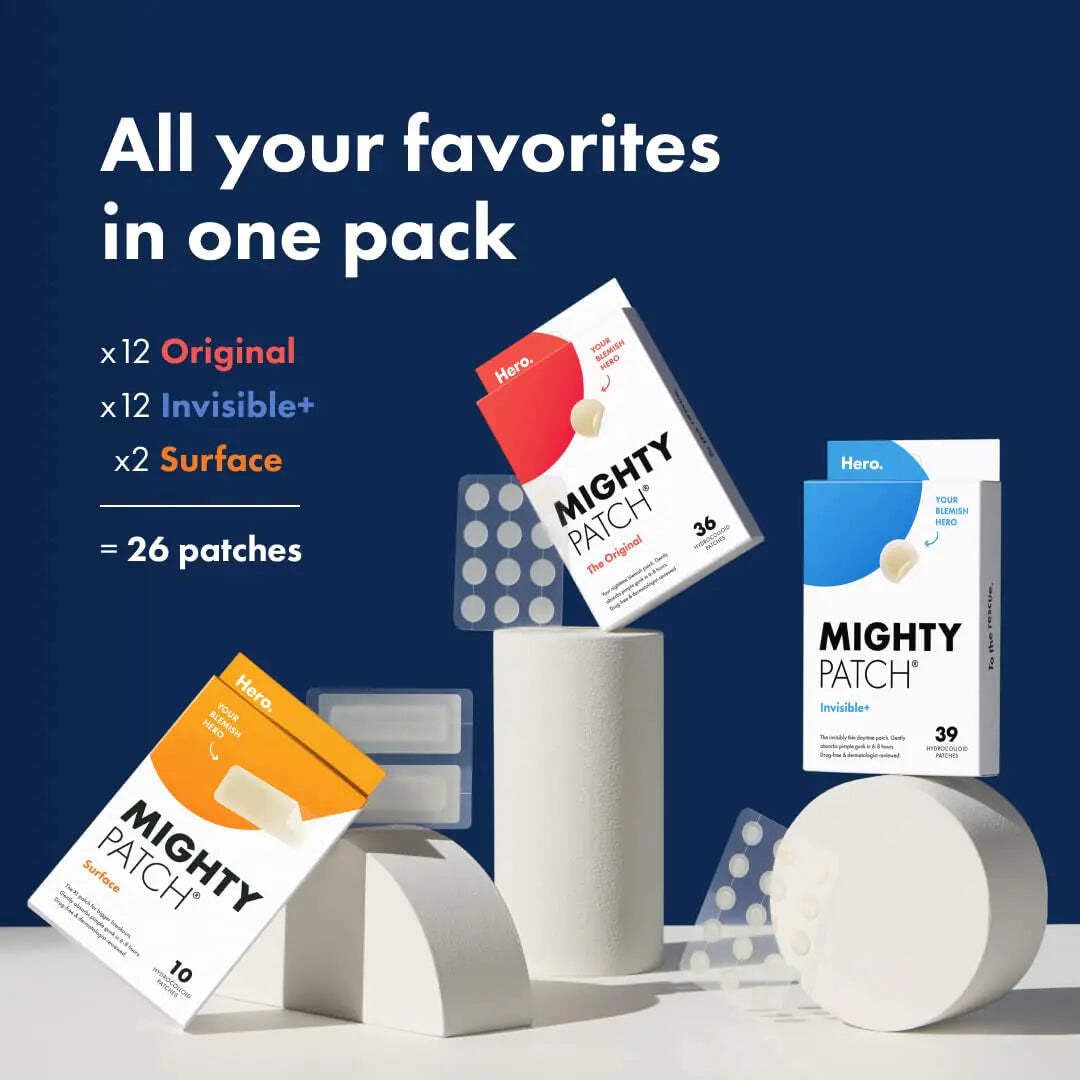 Mighty Patch patches on a clean skin surface