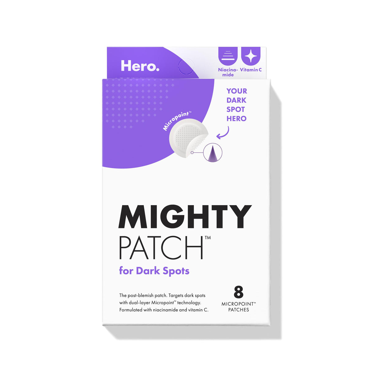 Mighty Patch Post-Blemish Patches front view with packaging