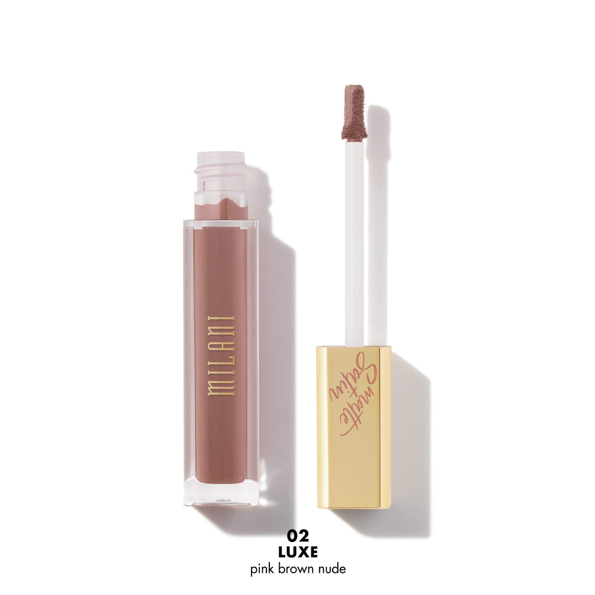 Milani Amore Satin Matte Lip Crème Luxe in vibrant pink shade
