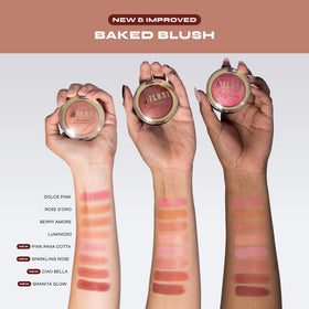 Milani Baked Blush Dolce Pink in natural light