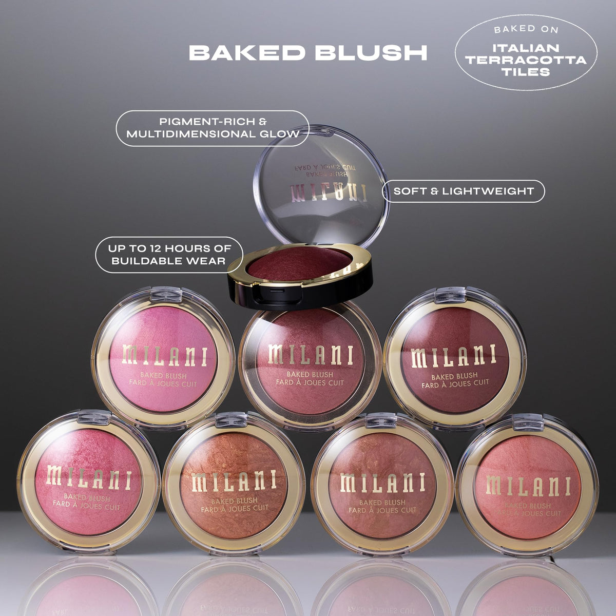 Milani Baked Blush Rose D'oro in a beauty routine