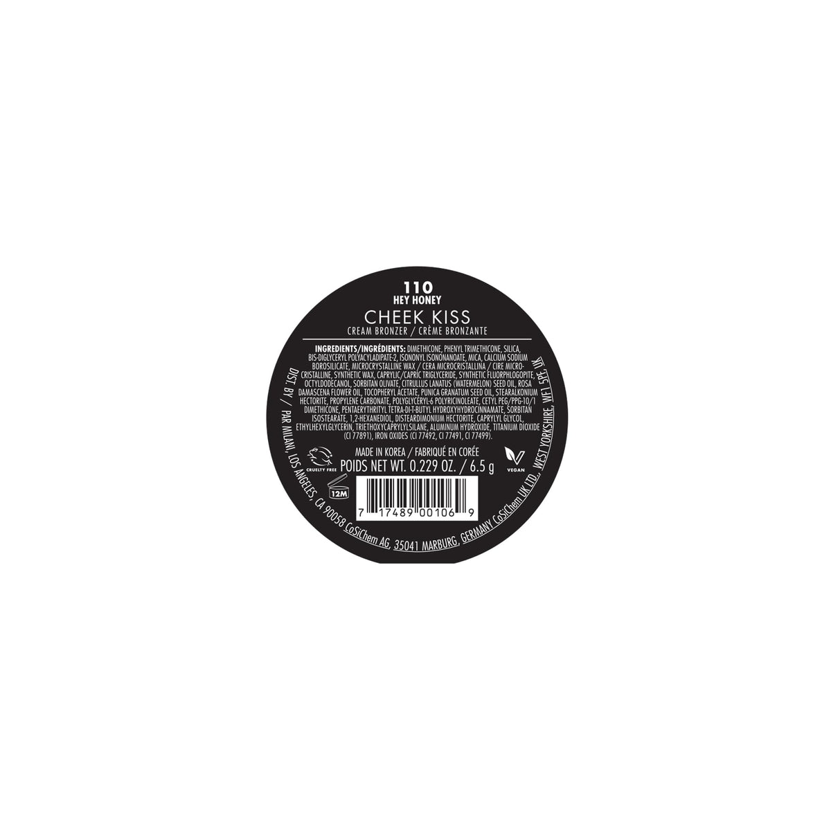 Milani Cheek Kiss Cream Bronzer Hey Honey with makeup accessories