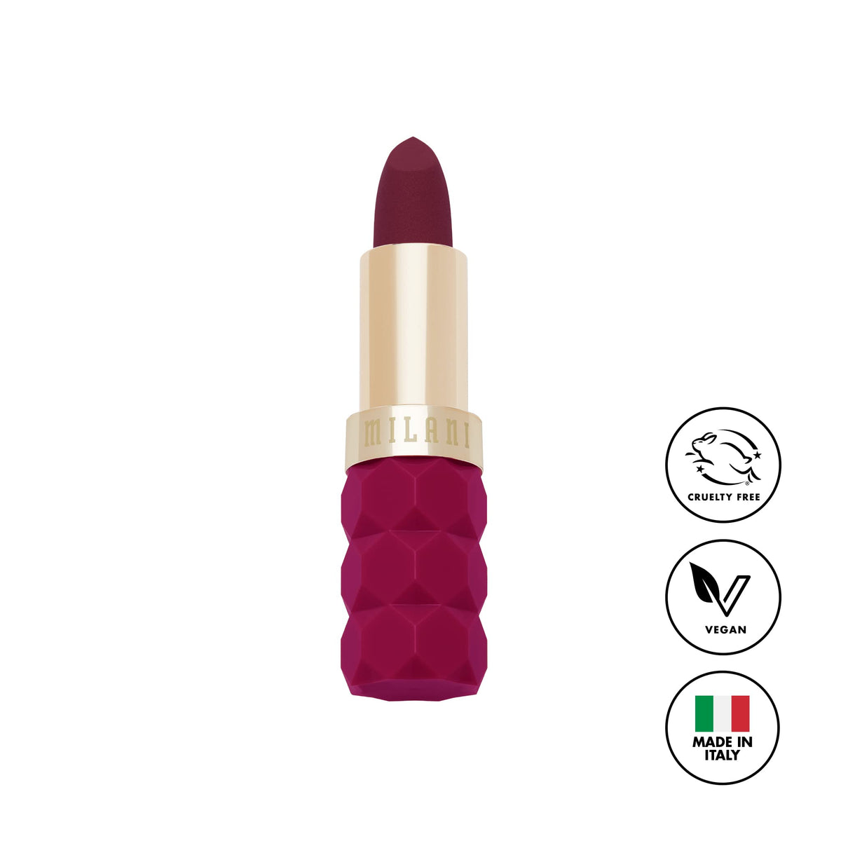 Milani Color Fetish Matte Lipstick Fleur swatch on skin