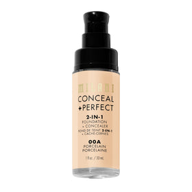 Milani Conceal + Perfect 2-in-1 Foundation + Concealer 00A-Porcelain texture close-up