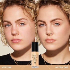 Milani Conceal + Perfect 2-in-1 Foundation + Concealer 00B-Light bottle side view