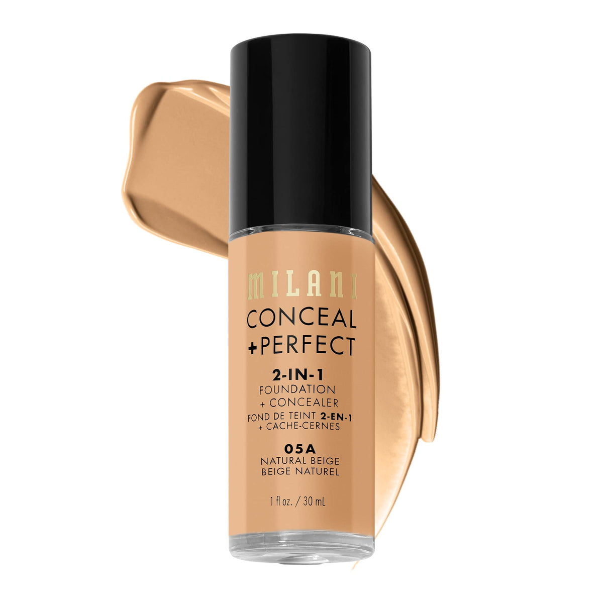 Milani Conceal + Perfect 2-in-1 Foundation + Concealer 05A-Natural Beige front view