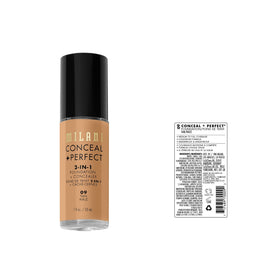 Milani Conceal + Perfect 2-in-1 Foundation + Concealer 09 Tan back view