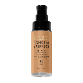 Milani Conceal + Perfect 2-in-1 Foundation + Concealer 09 Tan side view
