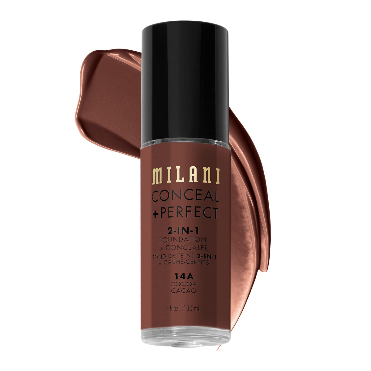 Milani Conceal + Perfect 2-in-1 Foundation + Concealer 14A-Cocoa front view