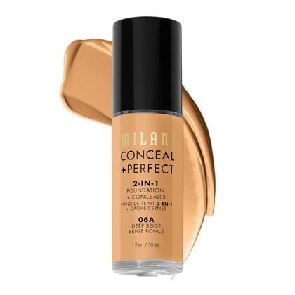 Milani Conceal + Perfect 2-in-1 Foundation + Concealer Deep Beige front view