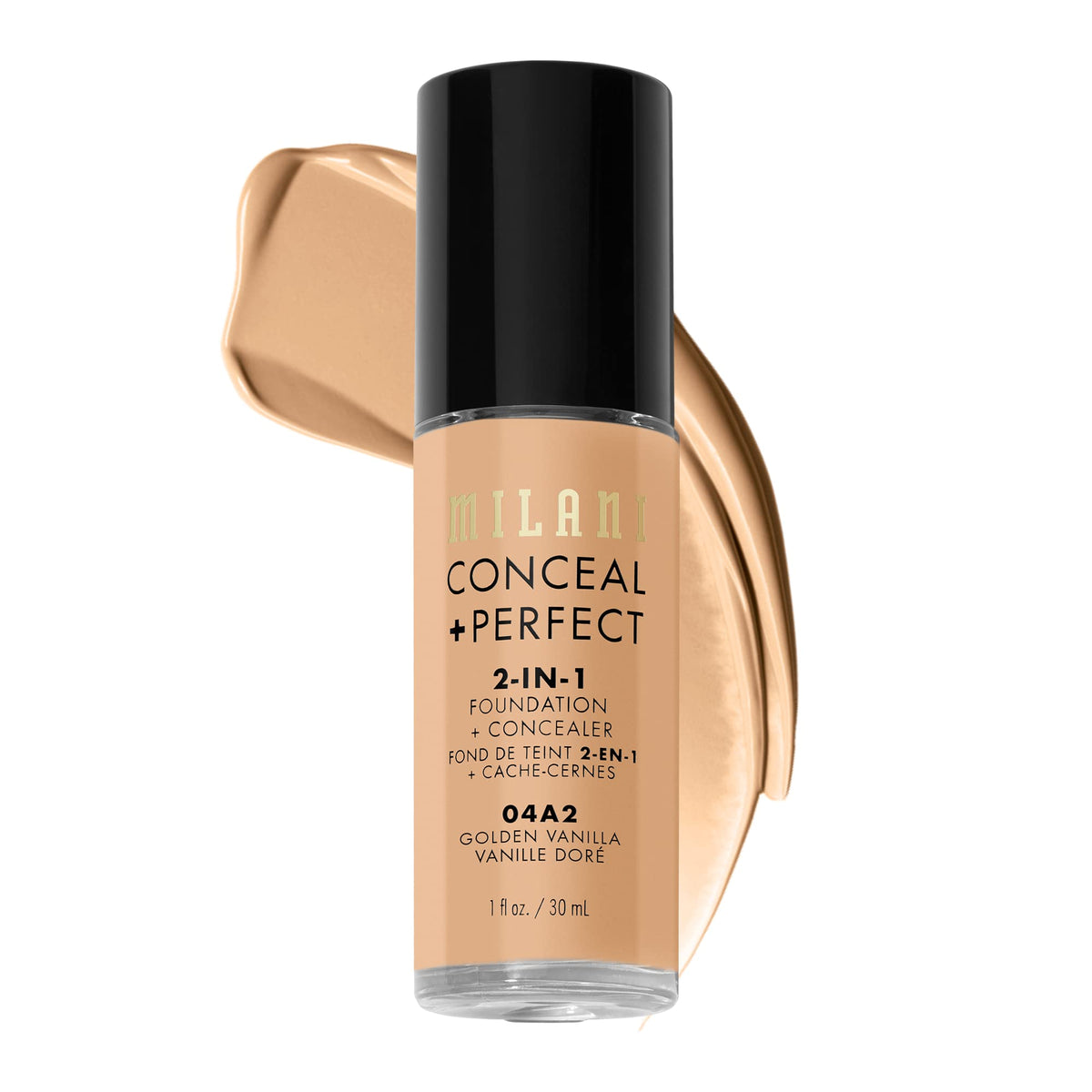 Milani Conceal + Perfect 2-in-1 Foundation + Concealer front view in Golden Vanilla