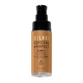 Milani Conceal + Perfect 2-in-1 Foundation + Concealer in 11 Amber on skin swatch
