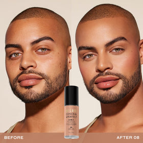Milani Conceal + Perfect 2-in-1 Foundation + Concealer Light Tan bottle side view