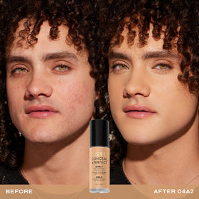 Milani Conceal + Perfect 2-in-1 Foundation + Concealer side view showing packaging