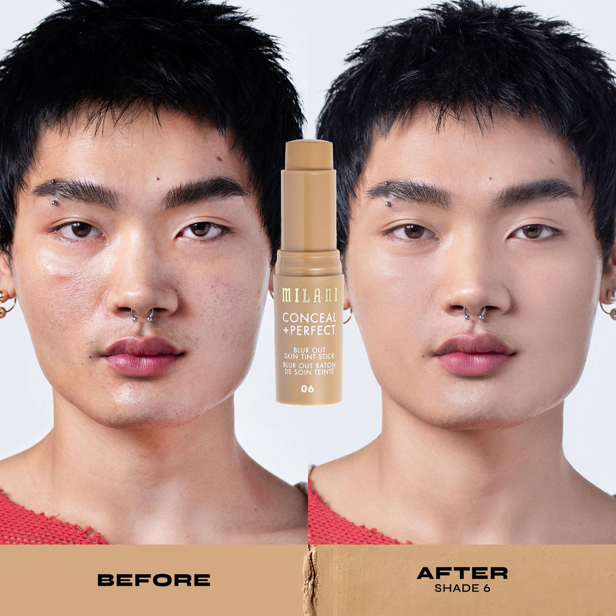 Milani Conceal + Perfect Blur Out Skin Tint Foundation 06-Light Peachy Warm swatch