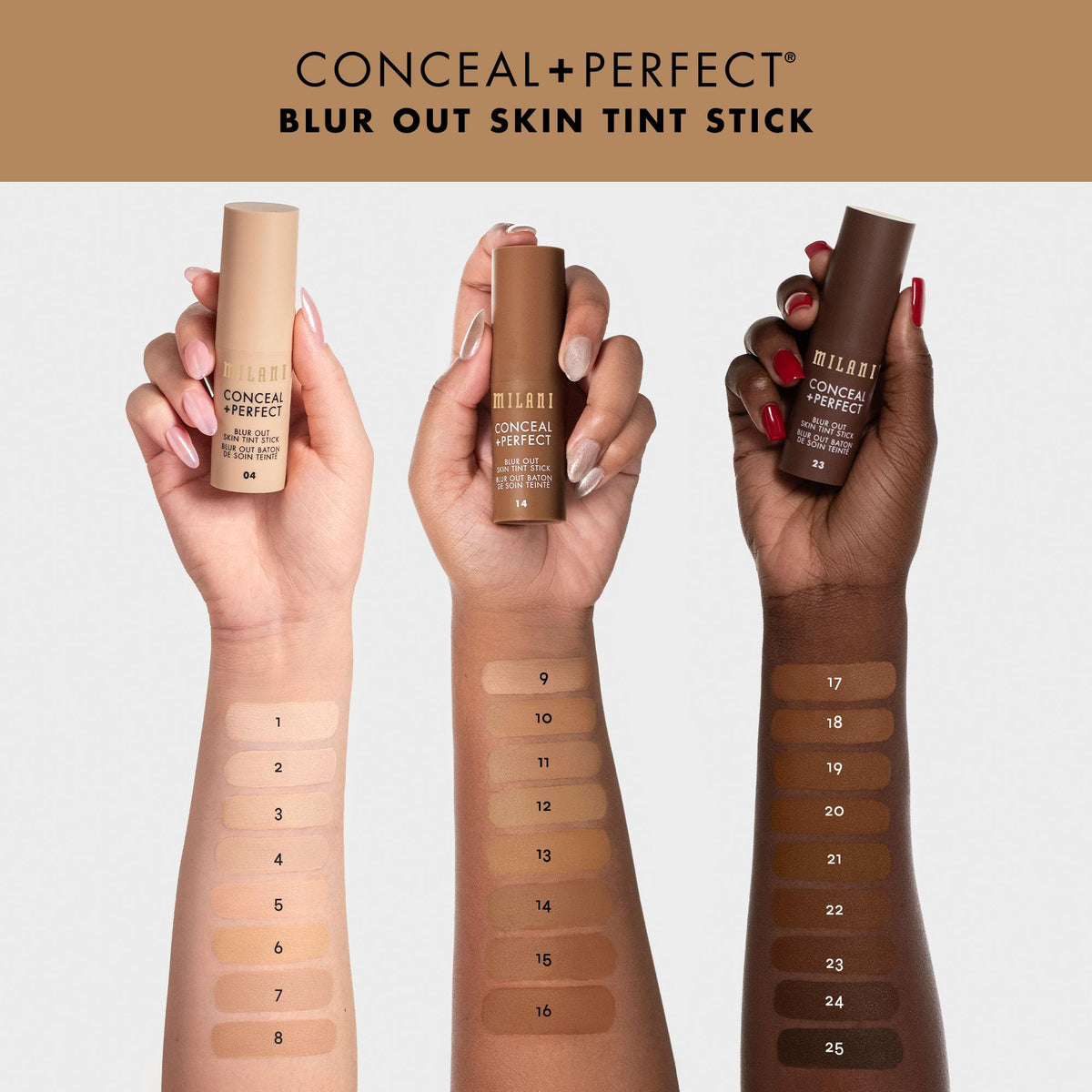 Milani Conceal + Perfect Blur Out Skin Tint Foundation 07-Light Medium swatch