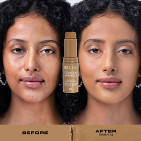 Milani Conceal + Perfect Blur Out Skin Tint Foundation 13-Tan Yellow with applicator