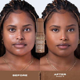 Milani Conceal + Perfect Blur Out Skin Tint Foundation 18-Deep Red swatch