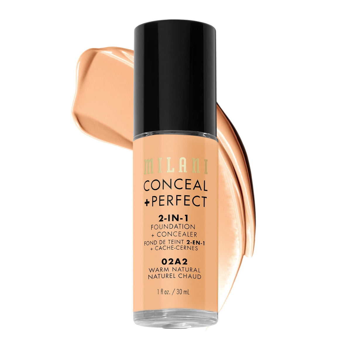 Milani Conceal + Perfect Foundation + Concealer 02A2-Warm Natural front view