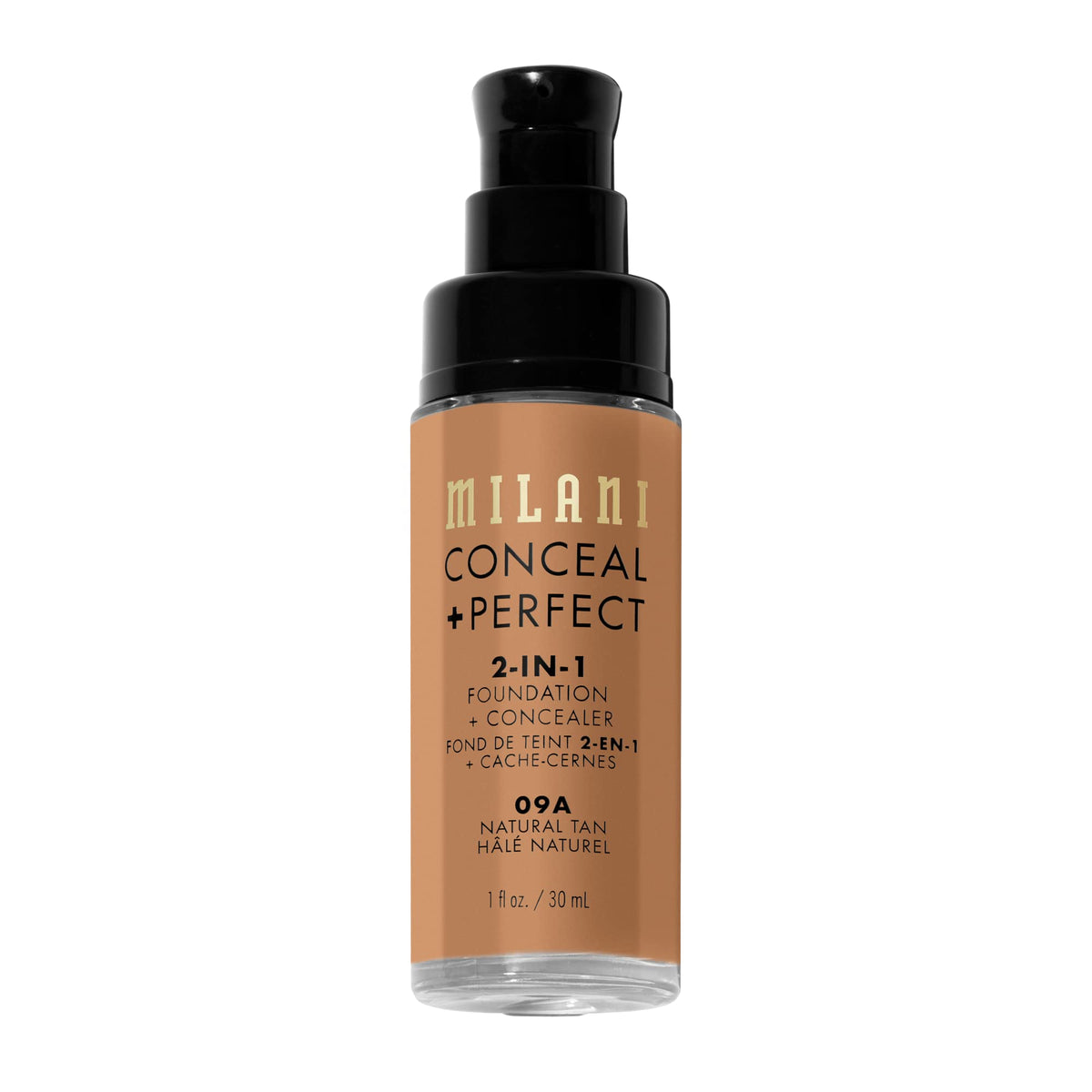 Milani Conceal + Perfect Foundation + Concealer 09A-Natural Tan swatch