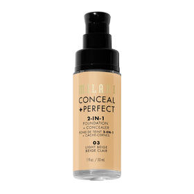 Milani Conceal + Perfect Liquid Foundation Light Beige with pump
