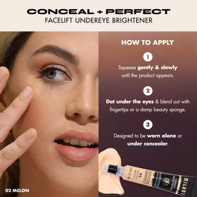 Milani Conceal + Perfect Liquid Undereye Brightener Nectar texture close-up