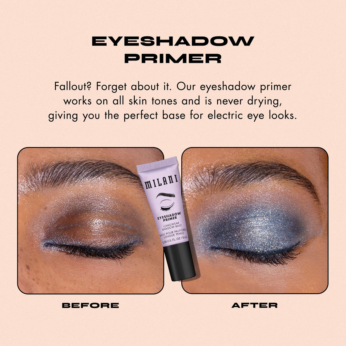 Milani Eyeshadow Primer 2PK packaging with product details